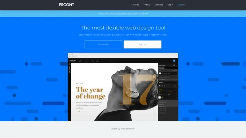 Homepage of Froont