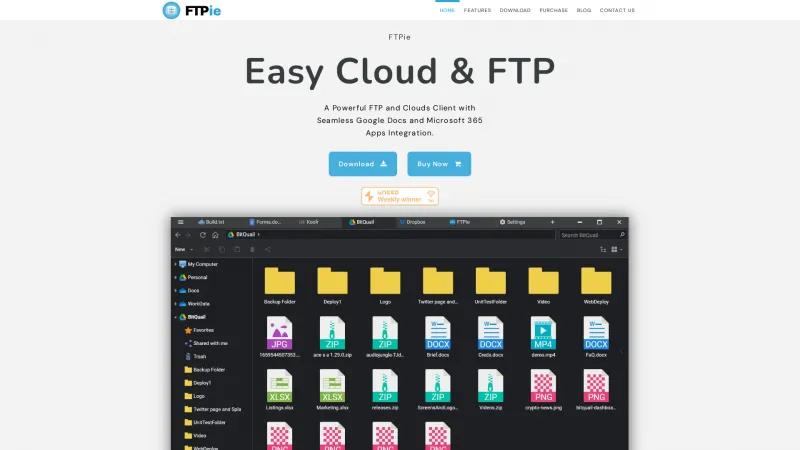 Homepage of FTPie