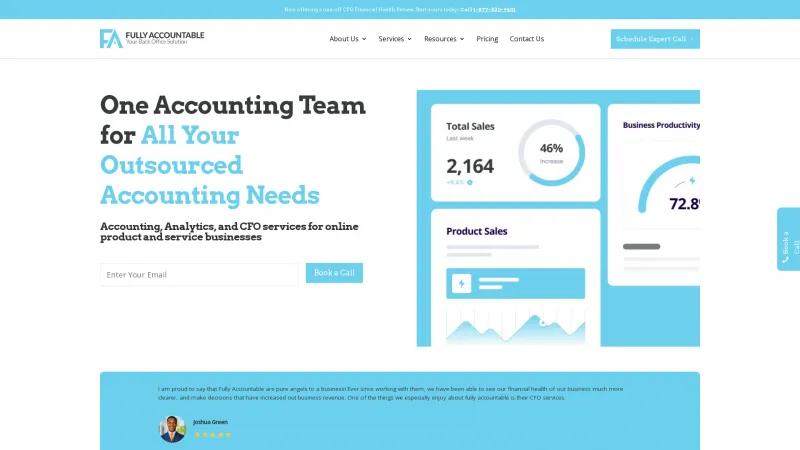 Homepage of Fully Accountable