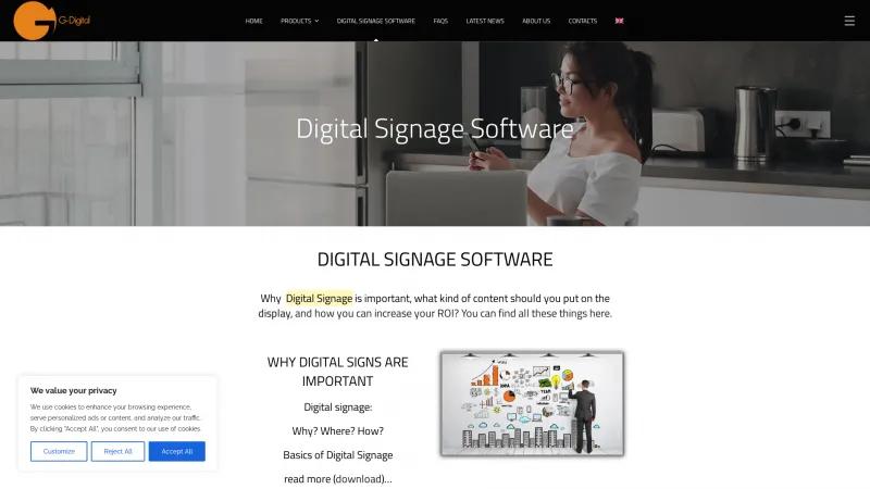 Homepage of G-Digital