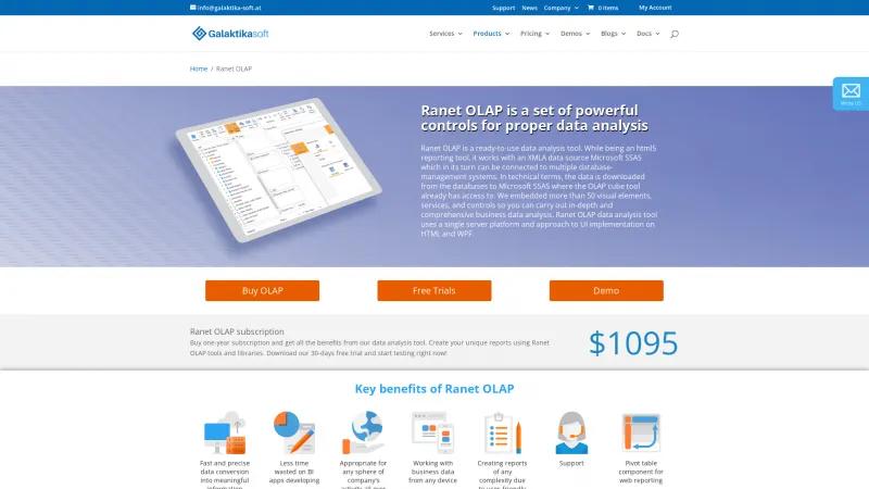 Homepage of Ranet OLAP