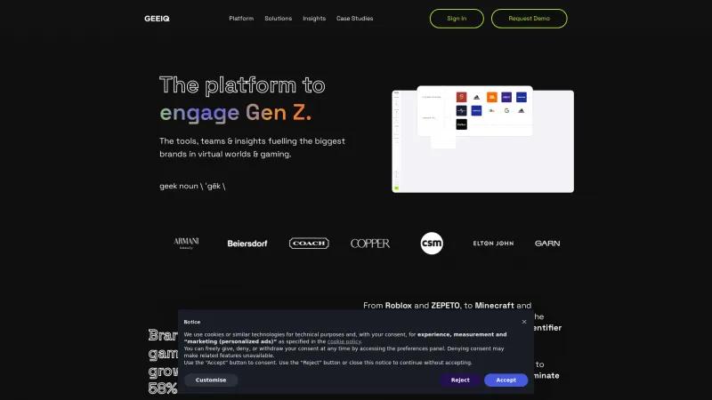 Homepage of GEEIQ