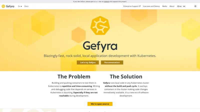 Homepage of Gefyra