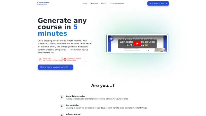 Homepage of EverLearns