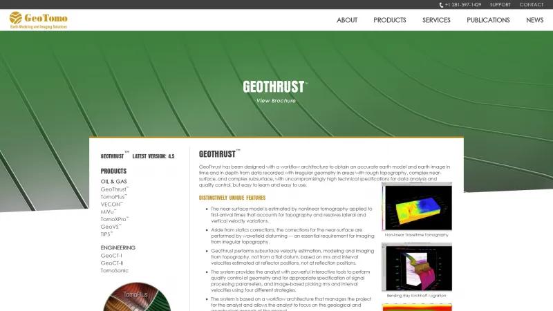 Homepage of GeoThrust