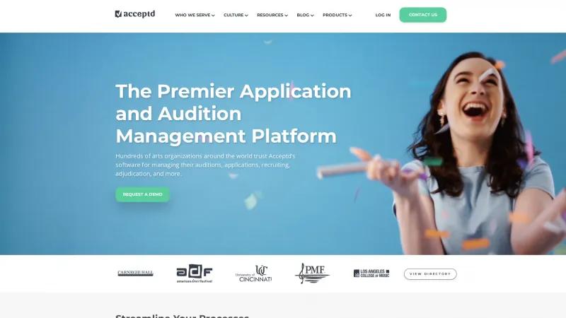 Homepage of Acceptd