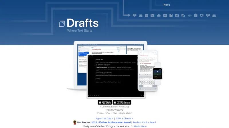 Homepage of Drafts