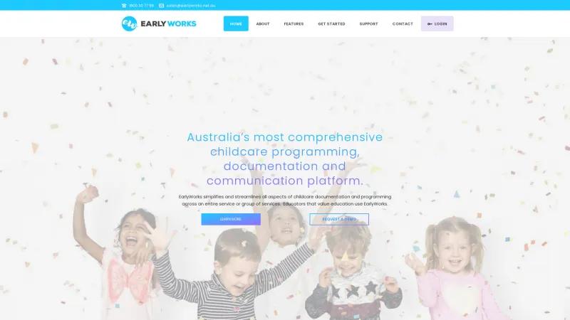 Homepage of EarlyWorks