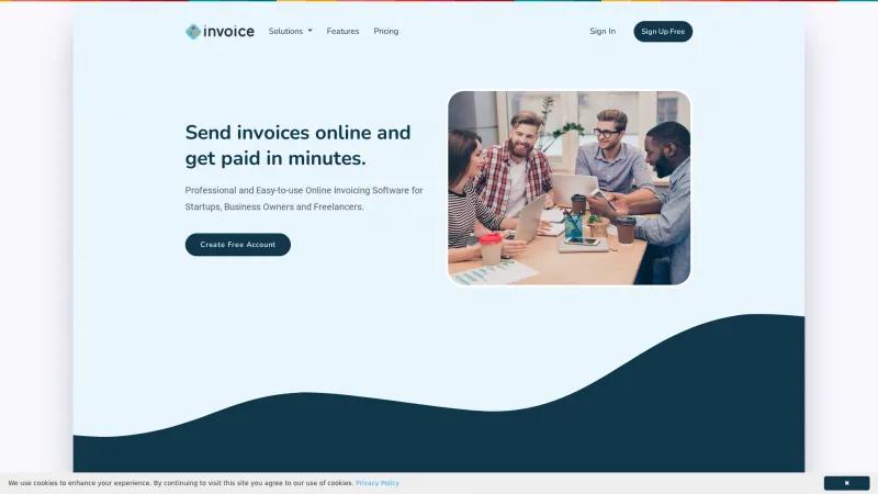 Homepage of InvoiceApp