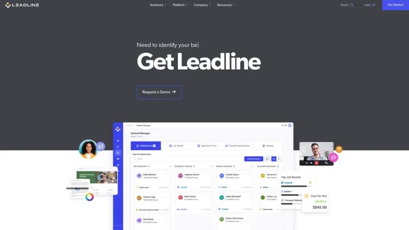 Homepage of Leadline