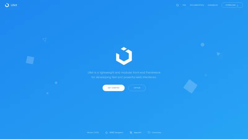 Homepage of UIkit