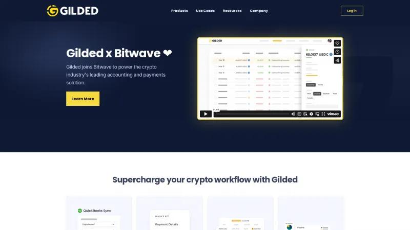 Homepage of Gilded