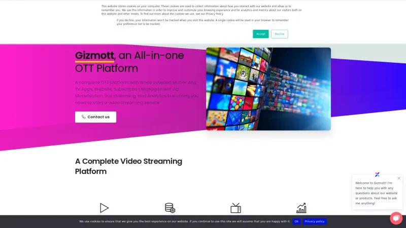 Homepage of Gizmott