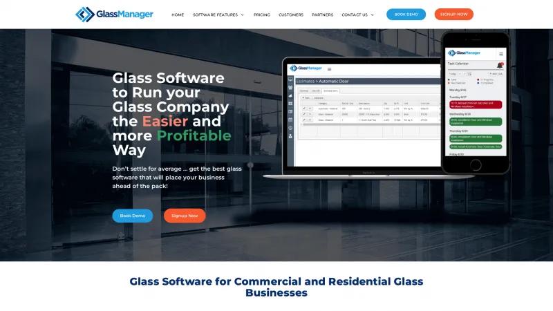 Homepage of GlassManager