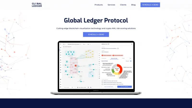 Homepage of Global Ledger