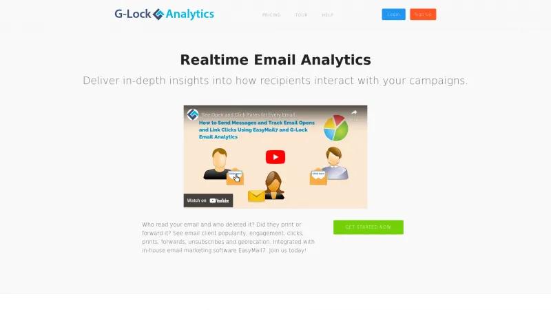 Homepage of G-Lock Analytics