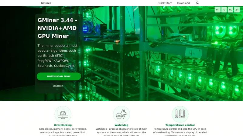 Homepage of GMiner