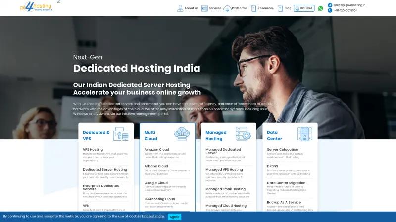 Homepage of Go4hosting