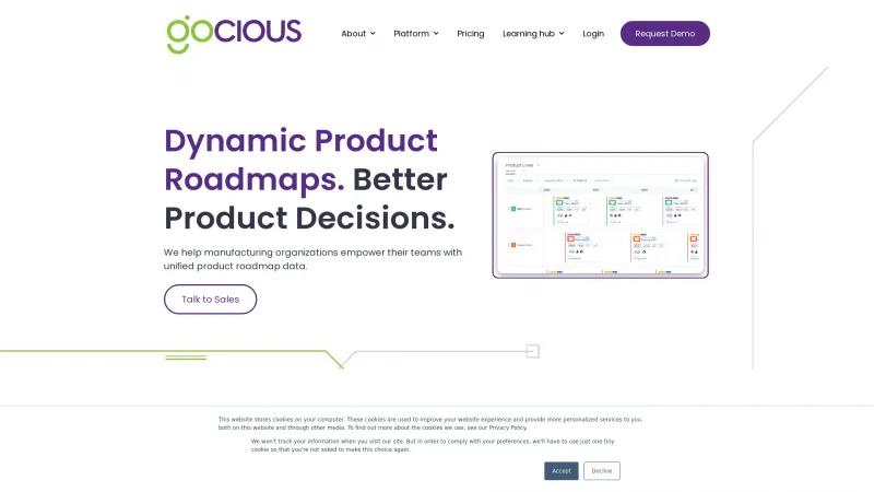 Homepage of Gocious