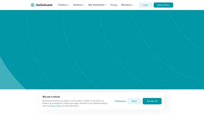 Homepage of GoGoGuest