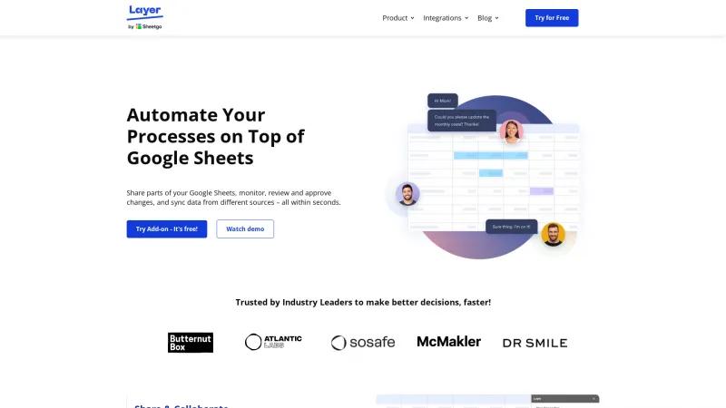 Homepage of Layer