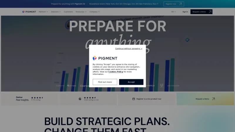 Homepage of Pigment