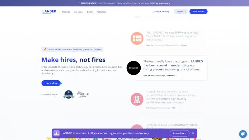 Homepage of LANDED