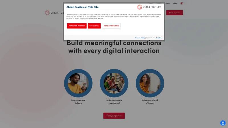 Homepage of Granicus