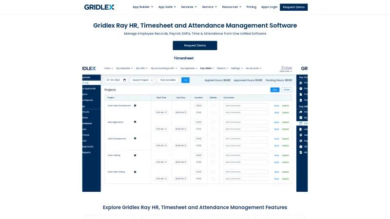 Homepage of Gridlex Ray