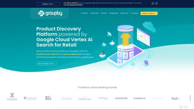 Homepage of GroupBy