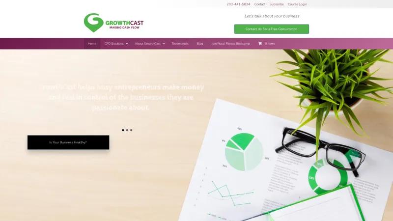 Homepage of GrowthCast