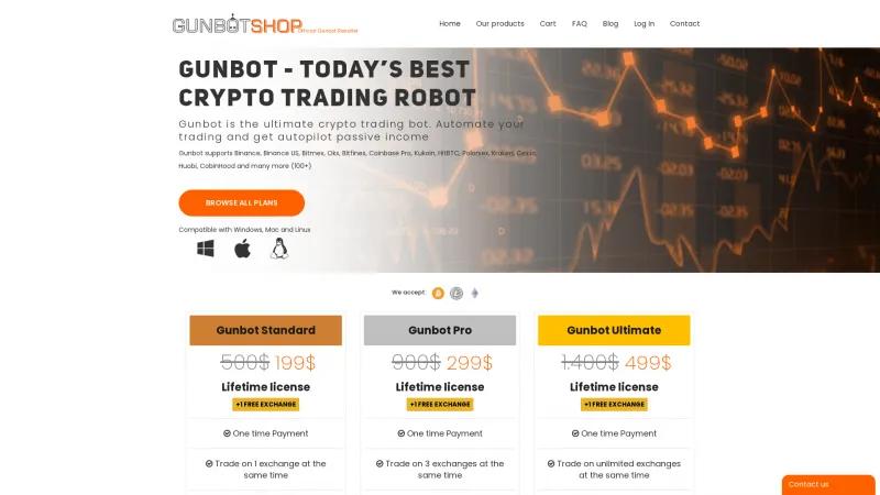 Homepage of Gunbot