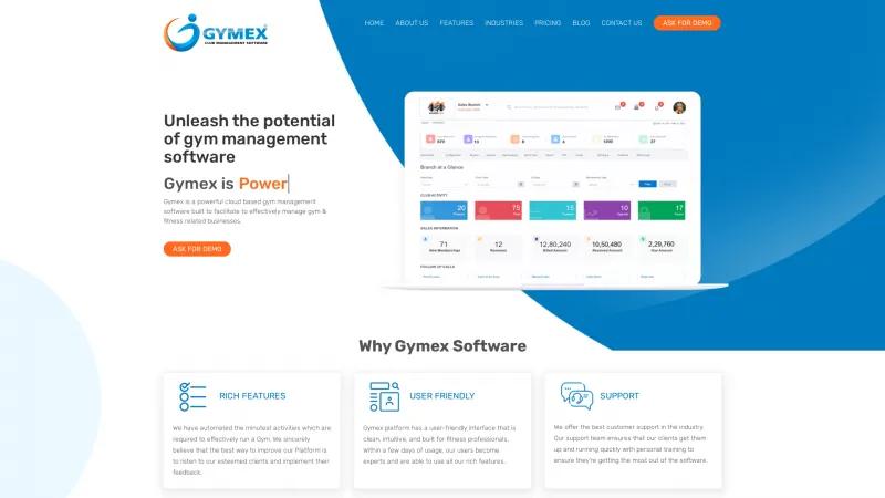 Homepage of Gymex