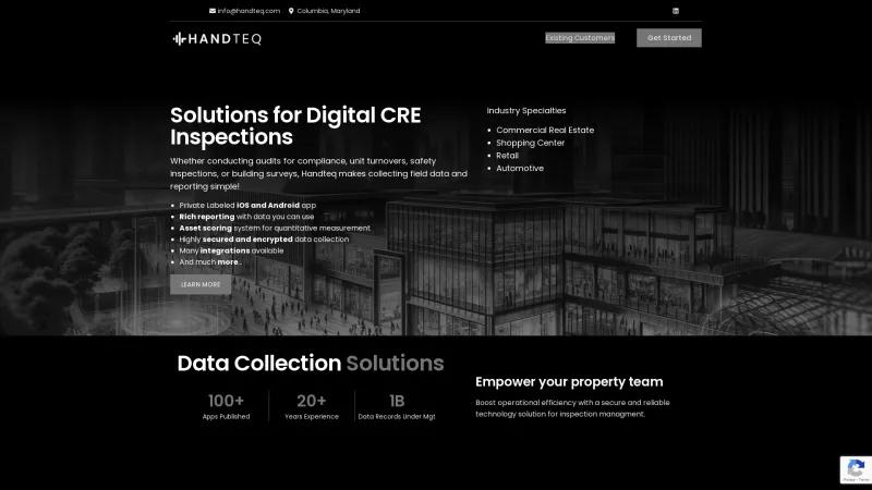 Homepage of Handteq