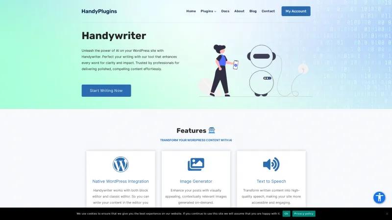 Homepage of Handywriter