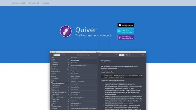 Homepage of Quiver