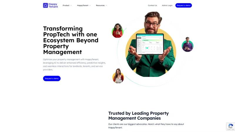 Homepage of HappyTenant