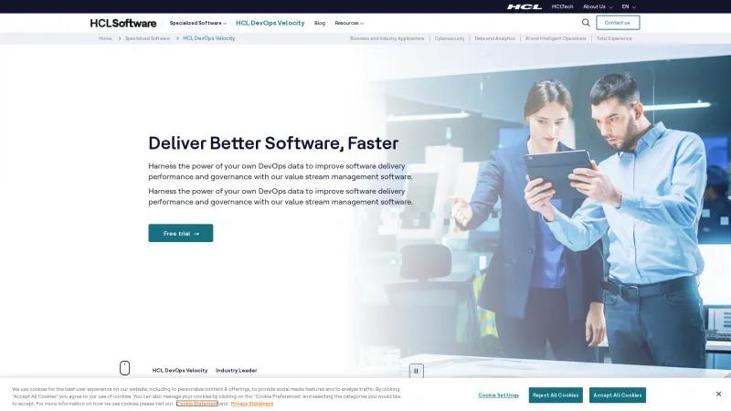 Homepage of HCL Accelerate