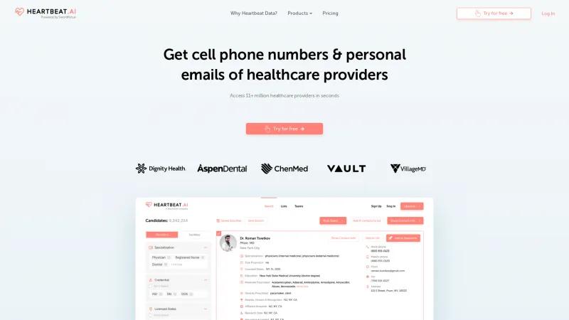 Homepage of Heartbeat.AI