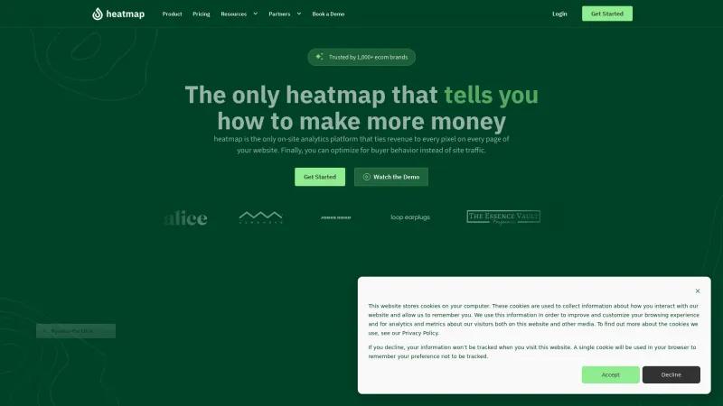 Homepage of heatmap