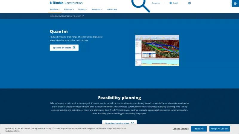 Homepage of Trimble Quantm