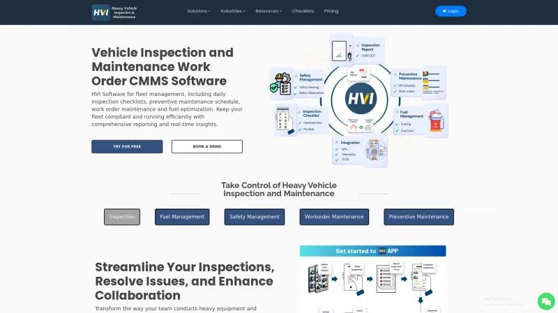 Homepage of Heavy Vehicle Inspection (HVI)