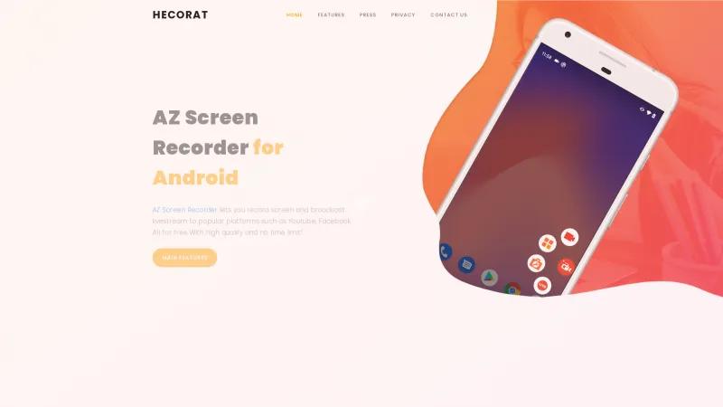 Homepage of AZ Screen Recorder