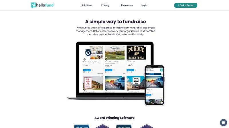 Homepage of HelloFund