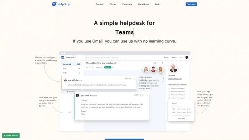 Homepage of Helpninja