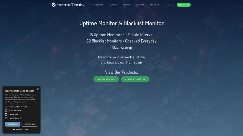 Homepage of HetrixTools