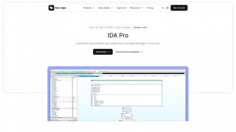 Homepage of IDA Pro