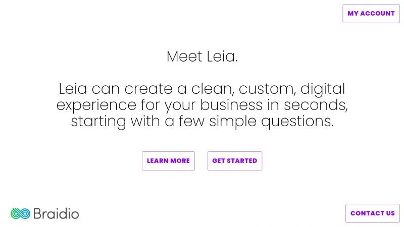 Homepage of Leia