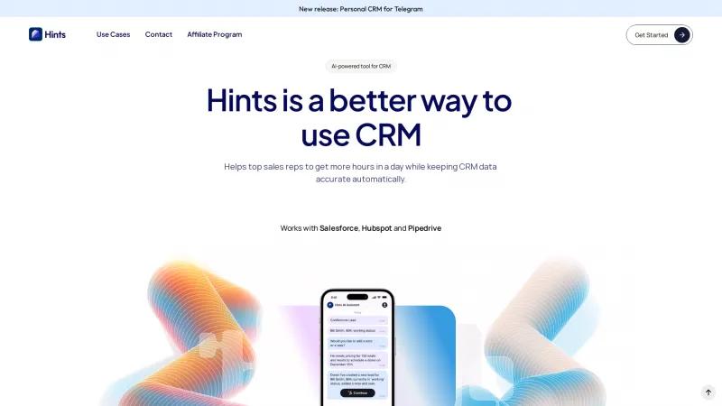 Homepage of Hints