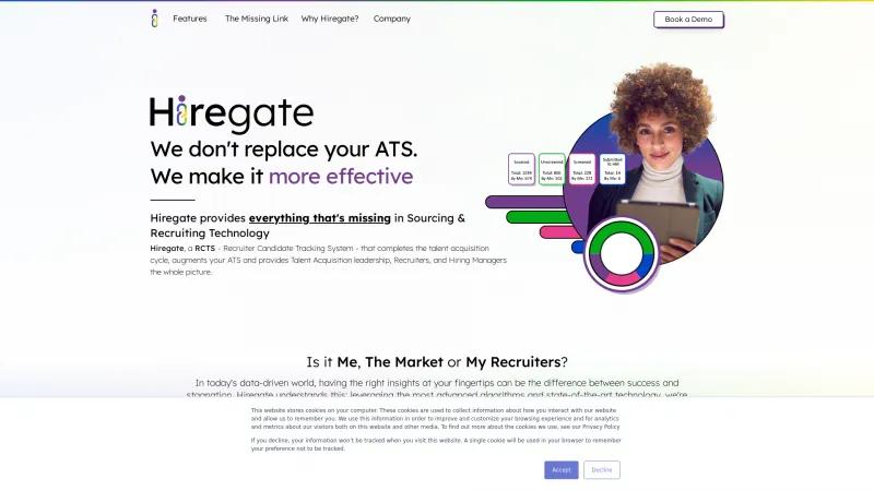 Homepage of Hiregate